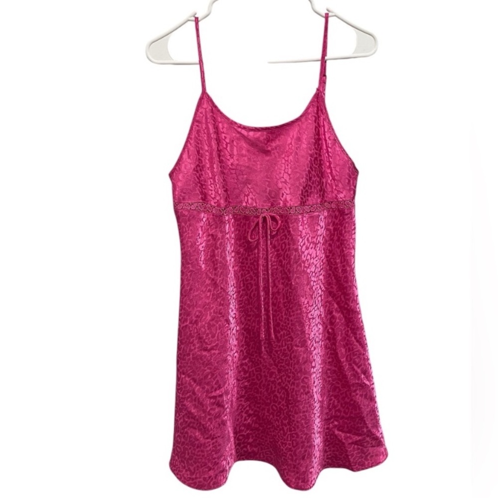 Leopard Pink Satin Chemise